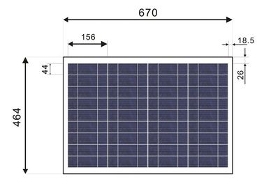 Белая передача панели солнечных батарей 3.2мм рамки 12В высокая закалила стеклянное переднее стекло