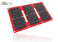 Портативный солнечный прибор красного цвета створки сумки 4 заряжателя мобильный фотовольтайческий поручая