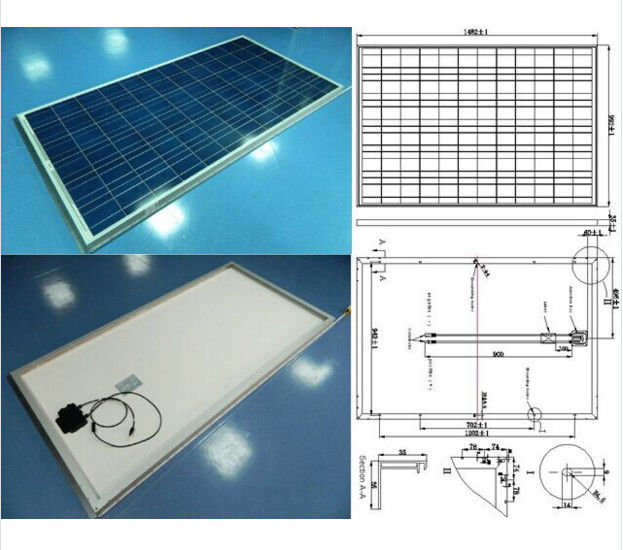 модуль ПВ крыши 260В поли, промышленная модульная эффективность модуля панелей солнечных батарей 2%