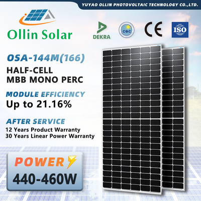 Набор панели солнечных батарей полуячейки панелей солнечных батарей панели солнечных батарей высокой эффективности 450W 500W 550W Китая Monocrystalline для домов