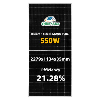 водоустойчивая Monocrystalline панель солнечной энергии 36V 540W 545W 550W