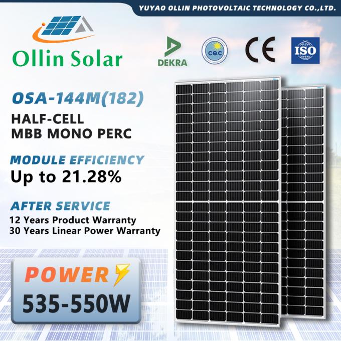 Панель солнечных батарей домашней полуячейки Monocrystalline 182mm 10bb 545W 550W 560W 0